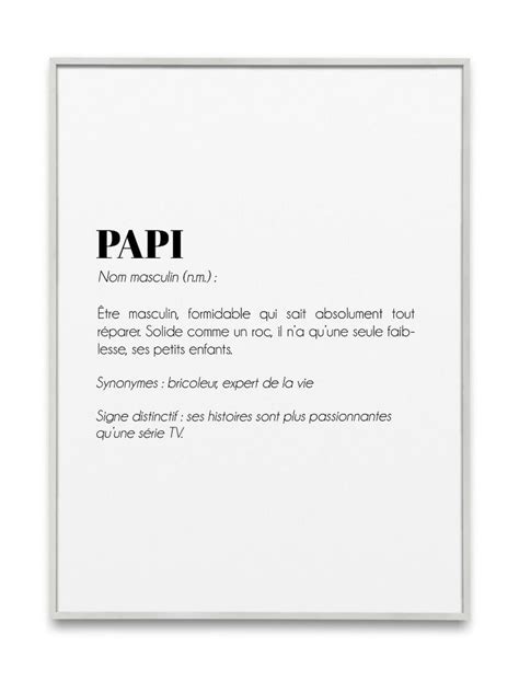 Papi Definition Poster Ideal Poster To Give As A Christmas Etsy