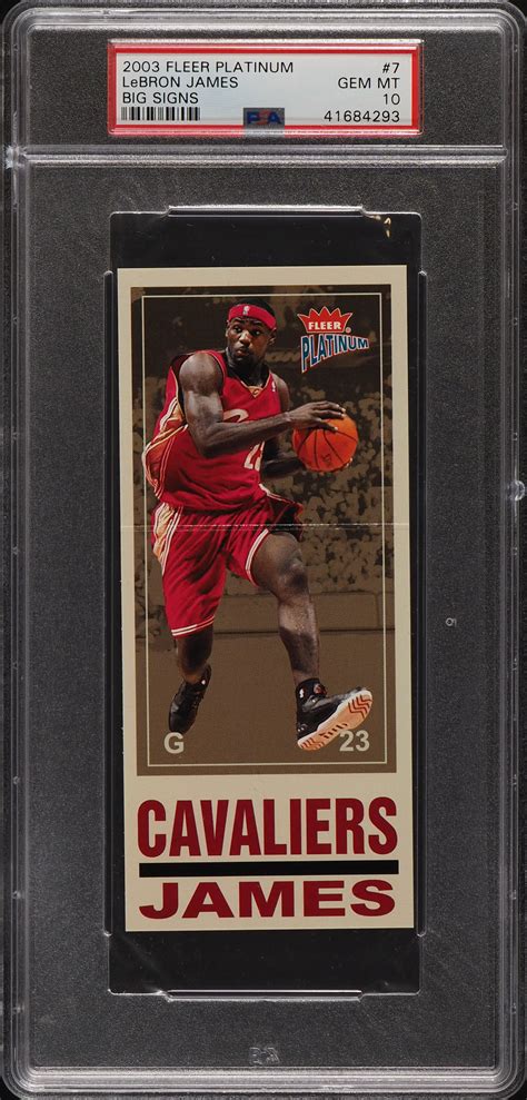 Lebron James Fleer Platinum Bs Big Signs Price Guide Sports