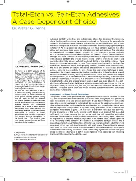 Total Etch Vs Self Etch Adhesives Pdf Pdf Dental Composite Dentistry