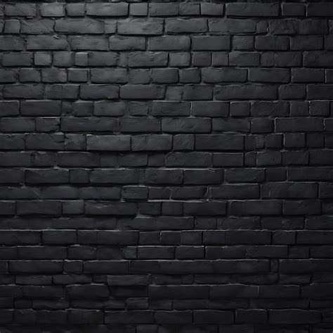 Premium Photo Panoramic Black Brick Wall Pattern Texture Background