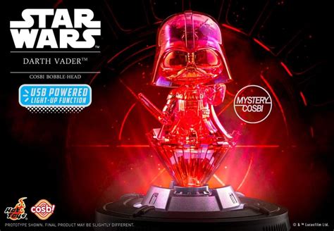 全新未開袋 Hot Toys Star Wars 全息影像系列 Cosbi Bobble head Collection 隱藏版 Darth Vader 紅光版 興趣及遊戲 玩具