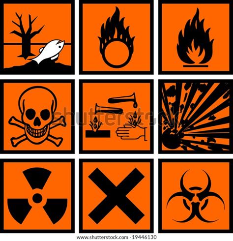 Chemical Hazard Signs Vector Illustration Stock Vector (Royalty Free ...