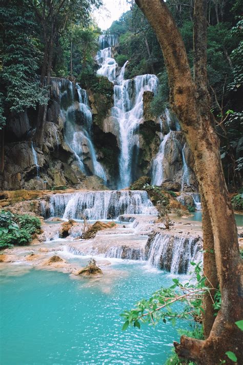 expressions-of-nature - ryan505: kuang si waterfall.