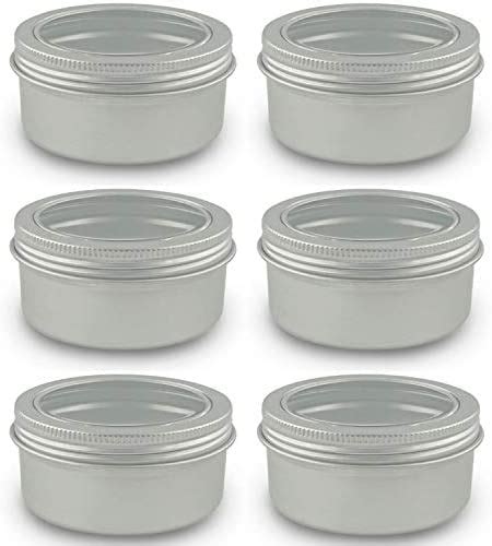 Hulless 4 Ounce Aluminum Cans 120 ML Transparent Top Screw Lid Metal