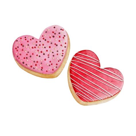 Concepto de día de san valentín de galletas en forma de corazón de