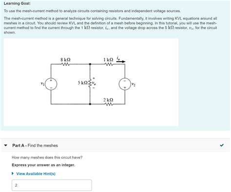 Solved Learning Goal To Use The Mesh Current Method To Chegg