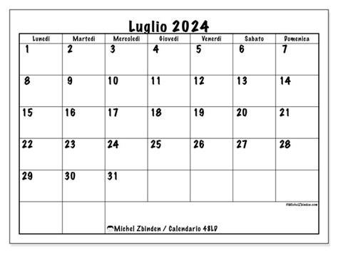 Calendario Luglio Michel Zbinden It