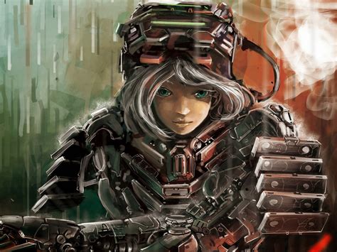 Hintergrundbilder Anime Mädchen Soldat Science Fiction Maschine