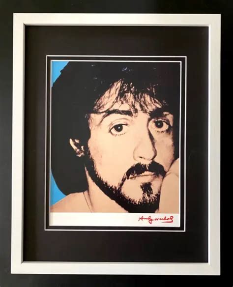 Andy Warhol Rare Signed Sylvester Stallone Print Matted And