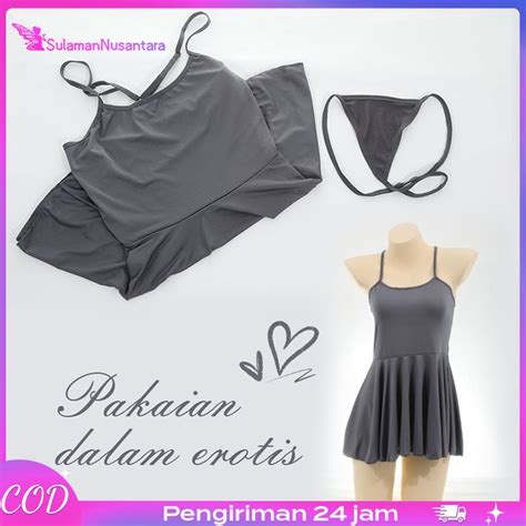 Jual Livingzonalingerie Sexy Suspender Tipe A Rayuan Ketat Backless Dress Set Sexy Lingerie