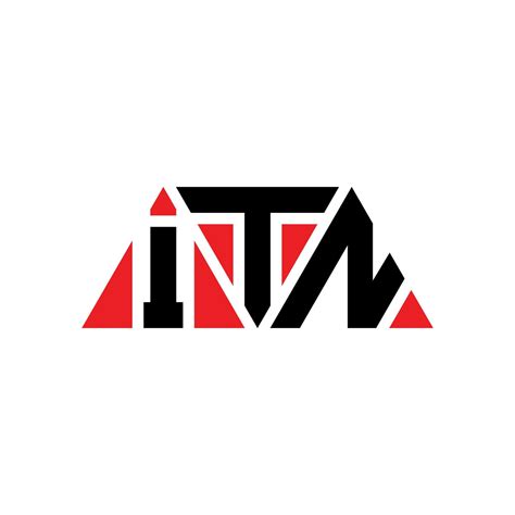 ITN triangle letter logo design with triangle shape. ITN triangle logo ...