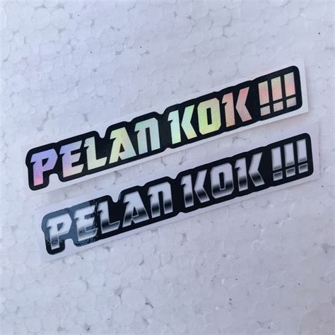 Jual Sticker Pelan Kok Hologram Dan Orajet Laminasi Glossy Shopee