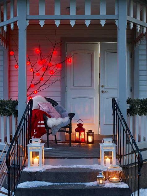 40 Cool Christmas Porch Decorations Ideas Interior Vogue