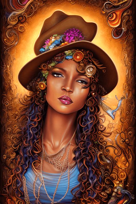 Stunning Brown Skin Cowgirl 3d Art · Creative Fabrica