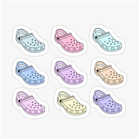 Pastel Crocs Sticker For Sale By Alyssa Caputo Preppy Stickers