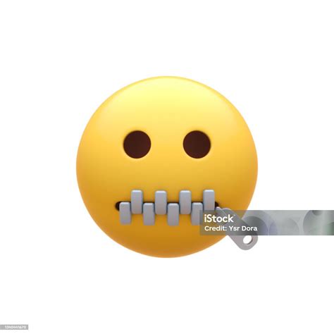 Zipped Lips Smiley Face Stock Photo - Download Image Now - Zipper ...