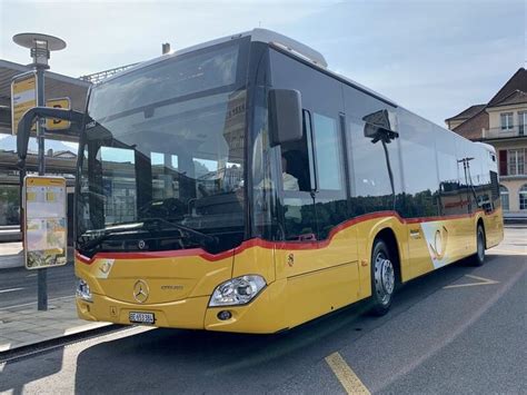 Neuer Mb C Hybrid Von Postauto Regie Aeschi Am Beim