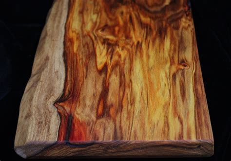 Live Edge Canary Wood Cutting Board Jasons Wood Creations