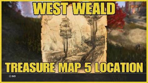 Eso West Weald Treasure Map 5 Location YouTube