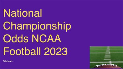 Odds To Win College Football National Championship 2023-24 - YouTube