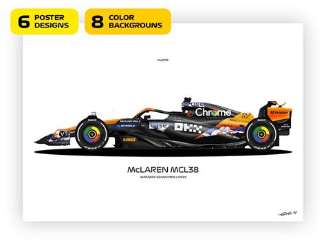 F1 Mclaren Mcl38 Oscar Piastri Car 2024 Japanese Grand Prix Livery