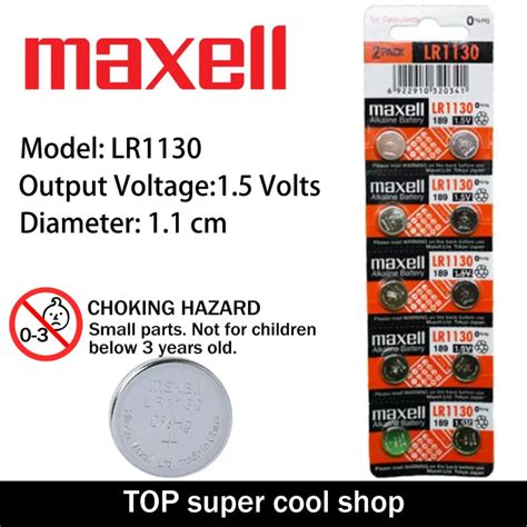 Maxell Lr V Pieces Card Alkaline Button Cell Ag G