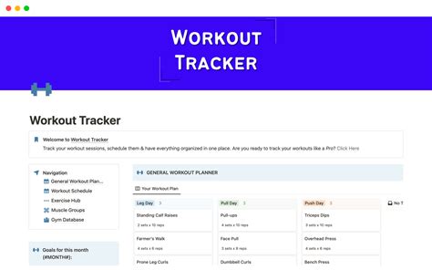 Galeria De Modelos Do Notion Workout Tracker