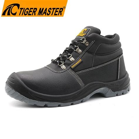 Ce Non Slip Steel Toe Puncture Proof Anti Static Leather Safety Shoes