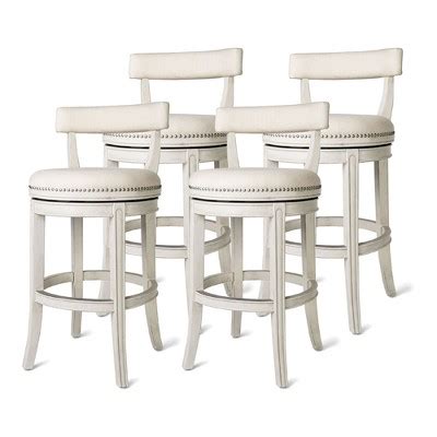 Maven Lane Alexander 31 Inch Tall Bar Height Rotating Low Back Barstool