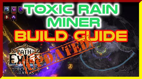 Poe Toxic Rain Miner Build Guide Update Saboteur Great