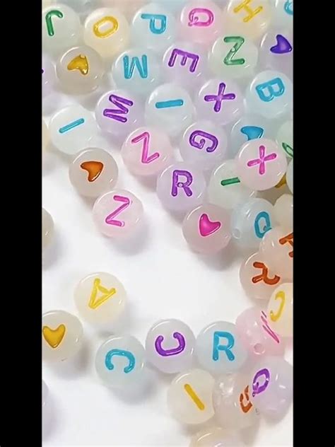 Pcs X Mm Acrylic Letter Beads Bead Flat Loose Spacer Alphabet Round