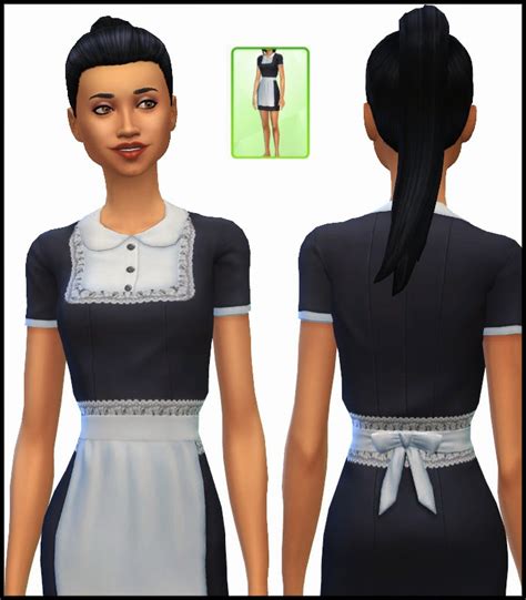 Sims 4 Custom Content Maid Dress Serymilitary