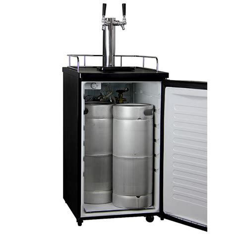 Kegco 20 In Wide Dual Tap Stainless Steel Kegerator HD K199SS 2 The