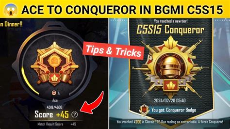 😱 Ace To Conqueror In Bgmi C5s15 🔥 Duo Conqueror Rank Push Tips And