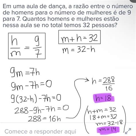 Em Uma Seleção A Razão Entre O Número De Homens - Em uma aula de dança, a razão entre o número de homens para o número de ...