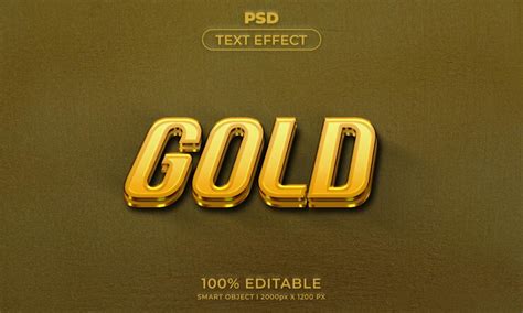 Premium Psd Gold 3d Editable Text Effect Style With Background