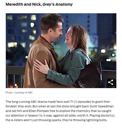 Meredith And Nick In TvLine S Best TV Couples Of 2021 R Greysanatomy