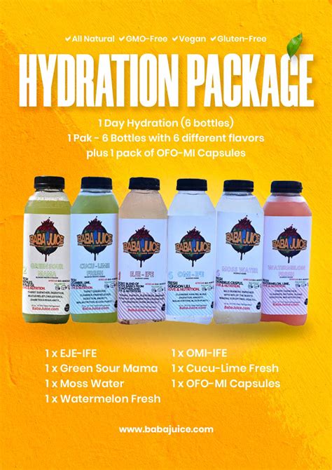 Hydration Package (6 Juices) - Baba Juice