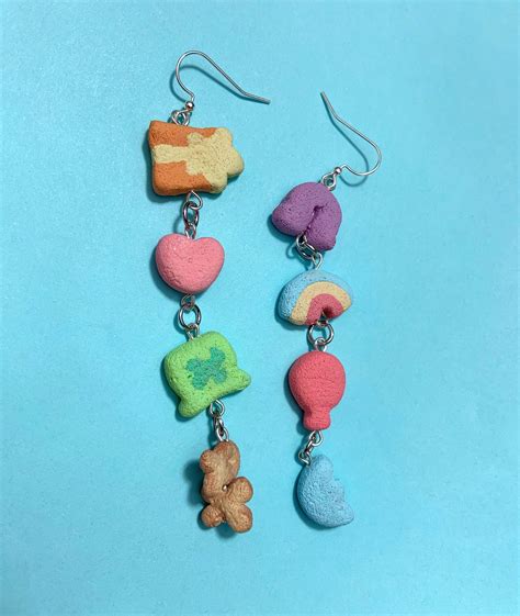 Lucky Charms Polymer Clay Dangle Earrings Etsy Canada Clay Jewelry