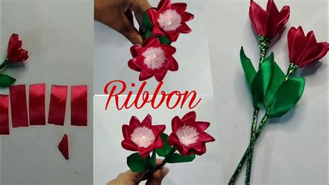 Diy Satin Ribbon Reeds Flower How To Make Ribbon Crafts Best Ribbon Decoration Ideas 💡 Youtube