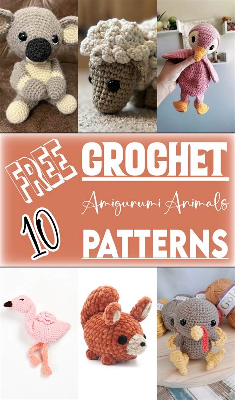 10 Free Crochet Amigurumi Animals Patterns To Play With - The Newlywed