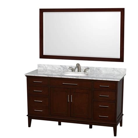 Wyndham Collection Hatton 60 Single Bathroom Vanity In Dark Chestnut