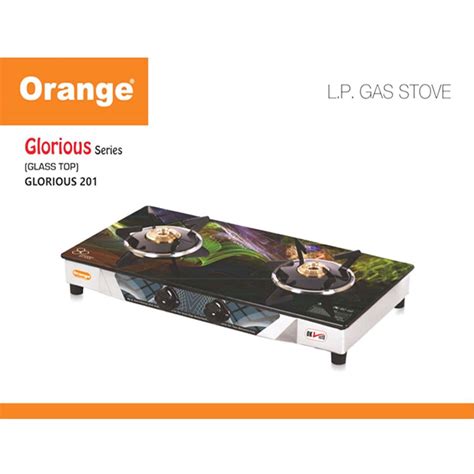 Orange Glorious Glass Top Burner Gas Cooker Valuedeals Sri Lanka