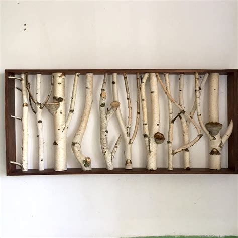 White Birch Forest Wall Art Birch Branch Decor Birch Shelf Etsy