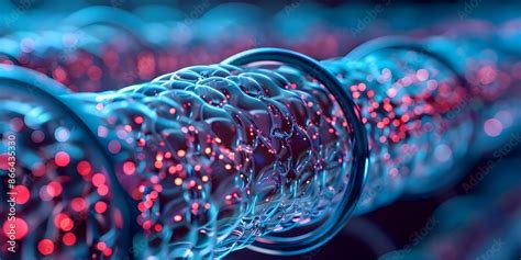 Visualizing Ion Flow 3D Rendering of a Synthetic Ion Channel with Neon ...