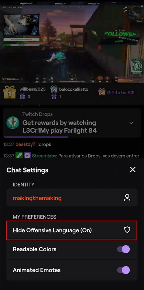 how to turn off chat filter minecraft