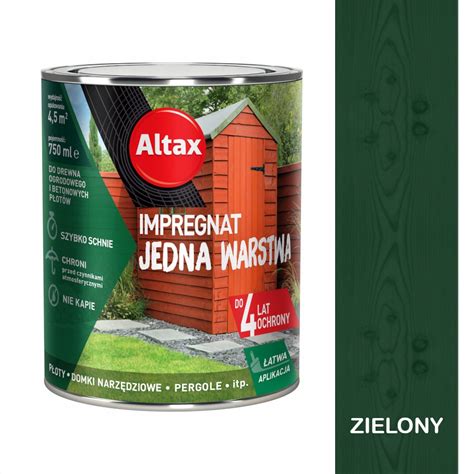 Impregnat Do Drewna Altax ZIELONY Jedna Warst 750 5900172976149