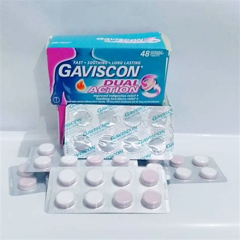 Jual Gaviscon Dual Action Obat Maag Strip Tablet Aussie Shopee