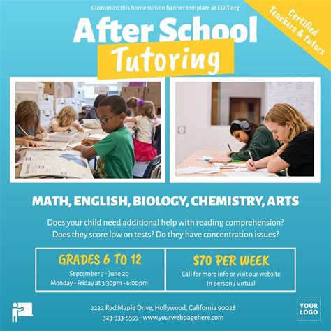 Tutoring Flyer Templates To Edit Online