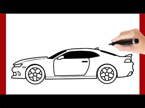 How To Draw Chevrolet Camaro Car Easy Car Drawing How To Draw